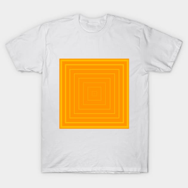 Bullseye Pattern no.6 Alternating Orange and Yellow Lines T-Shirt by Neil Feigeles